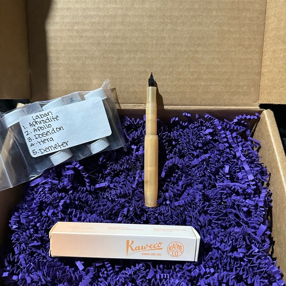 Kaweco Calligraphy Pen with 5 Laban inks New Never been used - Picture 4 of 7